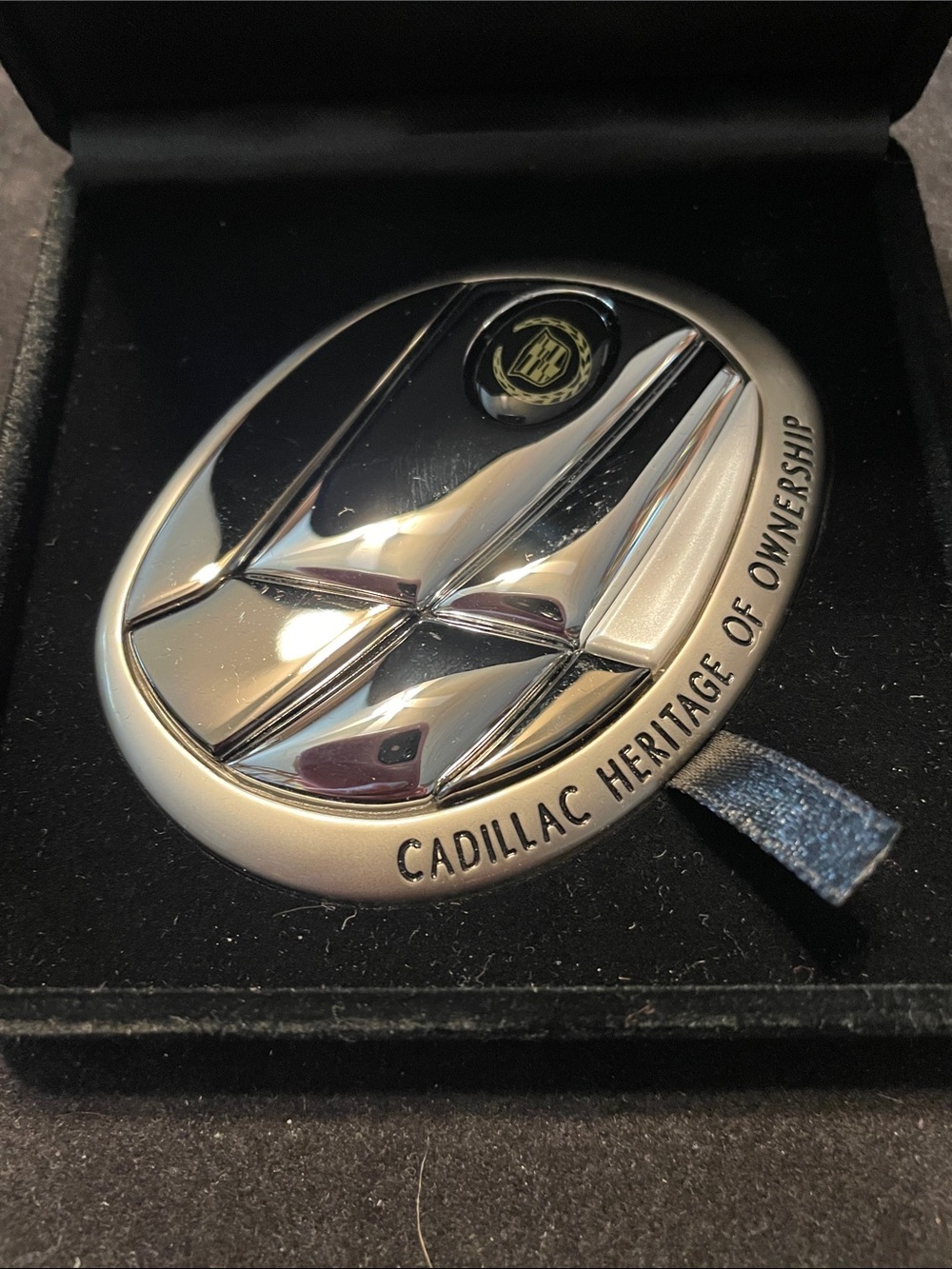 Cadillac Heritage of Ownership Chrome Grille Badge Emblem Medallion in Box